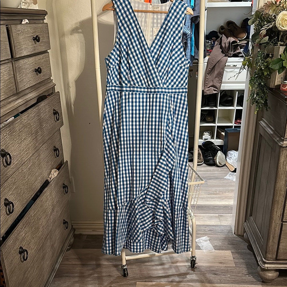 Blue Gingham Sleeveless Dress